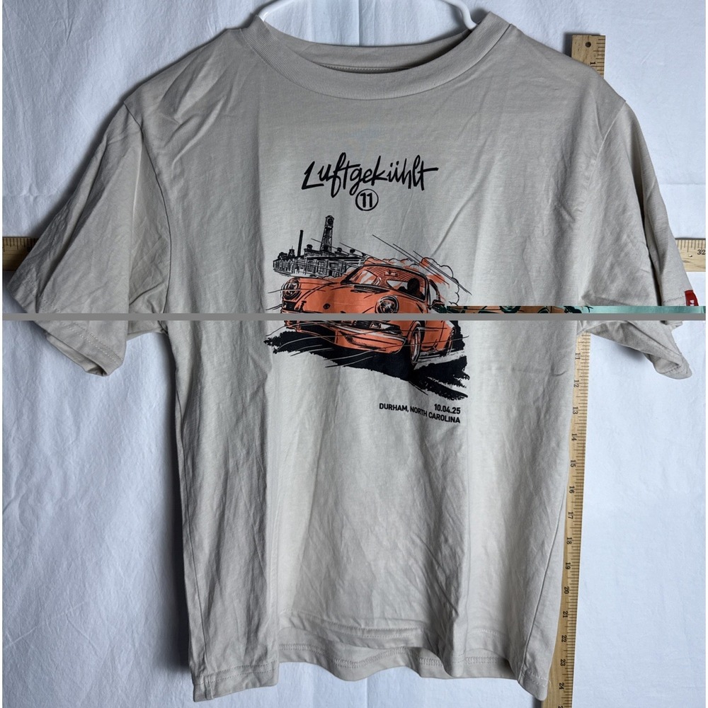 Luftgekühlt 11 T-Shirt  Size 12 Gray Porsche Graphic Durham NC Unisex